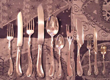 Wilkens Tulipan Heinrich Vogeler, 11-tlg. Eßbesteck für 1 Person, Ag800, 1900/10