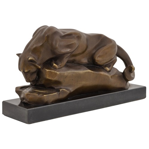 Bronzeskulptur puma - bronzeskulptur,