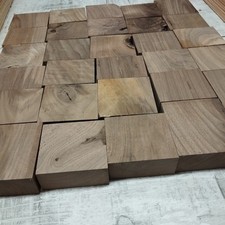 30 St. 9x4x6-10 cm amerikanischer Nussbaum  Kantholz Schalenrohling Bastelholz 