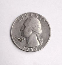 USA Quarter Dollar 2 Stück 1965 + 1969 Washington