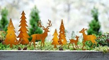 7 Dekostecker WALD SZENE Rehe