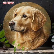 Blechschild rund Golden