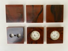 6 Teile -Konvolut Jung LS 990 Marmor Optik marmoriert braun