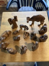 Alte Figuren,Weihnachten, Krippenfiguren, Oberammergauer Schnitzerei, Bergmann