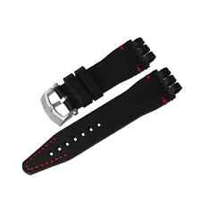 Vostok Europe Energia Rocket Lederarmband  26 mm   schwarz rot  Schließe mattier