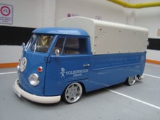 1:18 VW T1 Bus Bulli Pritsche mit 15 Zoll Porsche Echt Alu Felgen Tuning Tiefer