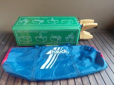 Hauck Kinderreisebett mit Matratze tragbar klappbar blau & Tasche Top!