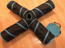 SPIELETUNNEL FÜR WELPEN oder KITTEN - 4 ARME - 5 Ausgänge - zusammenklappbar