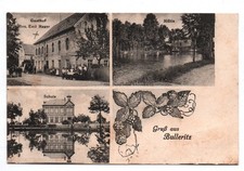 Litho Ak Gruß aus Bullerwitz Schwepnitz Gasthof Schule Mühle