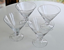 4 DESSERTSCHALEN GLÄSER Goldspirale H 12 cm, d 12 cm