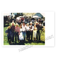 Dallas (1978) Larry Hagman, Linda Gray, Barbara Bel Geddes ++ Autogrammfoto [K3]
