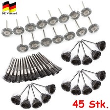 45 Tlg Schleif Draht Bürsten