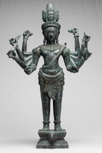Antik khmer stil trimurti - antik,