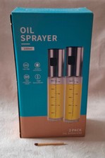 Neu OVP Oil Sprayer 2 Stück Glas / Edelstahl Öl Essig Sprüher Zerstäuber Spender