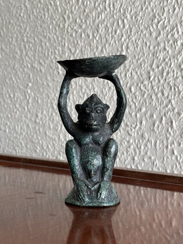 Vintage bronze figur - figur, affe