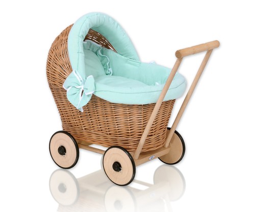 Puppenwagen aus korbgeflecht - aus,