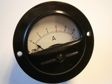 hochwertiges Drehspul Einbauinstrument 10A  Klasse 1.5