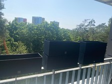 PAFEN 5x Balkonkasten Blumenkasten Rattan-Optik Pflanztopf Blumenkübel | Schwarz