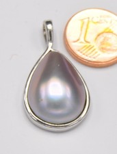 Weißgold Anhänger Mabe Perle