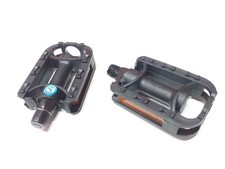 Paar Pedale für Fahrrad MTB Kind Schwarze Mit Reflektor Bsp 9/16