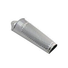 Muskatnussreibe, Ingwerreibe aus Edelstahl mit Nussbehälter 14 cm