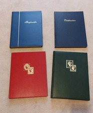 4 Briefmarken-Sammel-Alben DIN A4 Einsteckbücher 