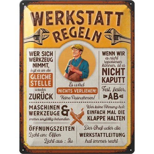 Xxl retro blechschild - retro,