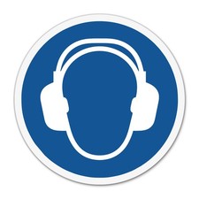 Aufkleber Gehörschutz