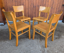 4x 50er Vintage Esszimmer Stuhl Frankfurter Küchenstühle Kneipenstuhl Holzstuhl