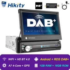 7" 1 DIN DAB+ Autoradio Android 15 Touchscreen DAB+ GPS Navi WiFi Bluetooth USB