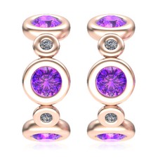 XEN Steckcreolen mit Amethyst