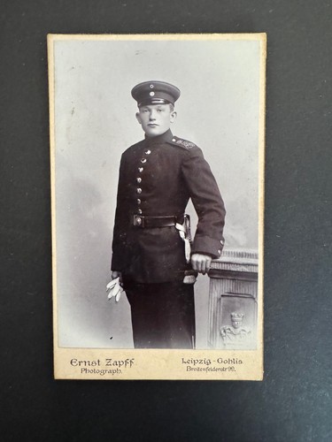 Cdv foto junger soldat sachsen - cdv,