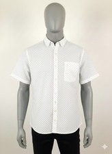 Herren Kurzarm Hemd weiß mit