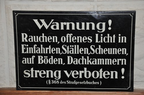 Altes blechschild - altes,