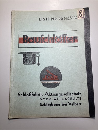 1934 katalog bauschlösser - katalog,