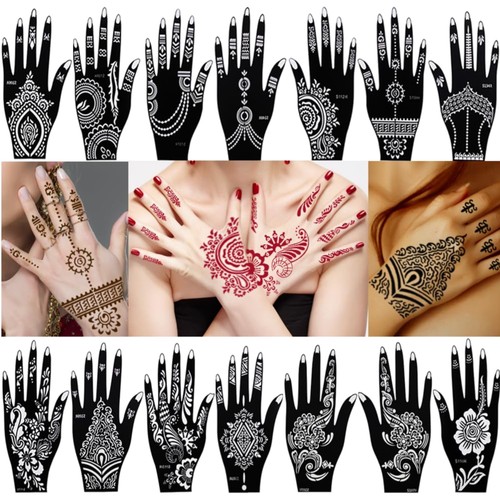 Henna tattoo schablonen set - henna,