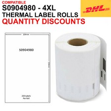 DYMO Endlosetikettenrolle Etikettendrucker S0904980 weiß, 104 x 159mm 220 Stück