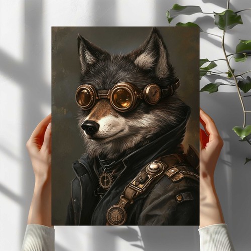 Steampunk wolf premium - premium, poster