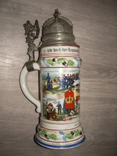 Reservistenkrug  Kronen Deckel    1911/13 Kb-jnf leib rgt 10 ko Münche