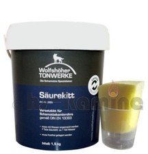 1,5 kg Säurekitt Schornsteinkleber Kaminkleber für Schamotterohr Kleber Kitt