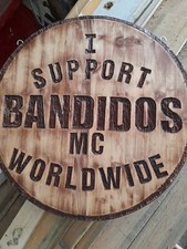 SYLB, RED&GOLD, FAT MEXICAN,BANDIDOS MC HOLZ SCHILD