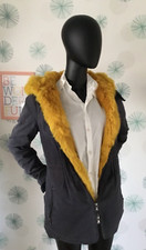 Damen Winterjacke Parka Witty Knitters mit echtem Hasenfell Gr. M