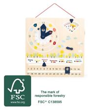 Lerntafel "Educate" Lernuhr und Kalender für Kinder, 15 Sprachen