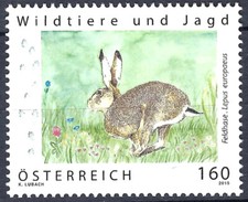 Österreich 2015: postfrisch MiNr.: AT 3219; ANK:3248 Feldhase (Lepus europaeus)