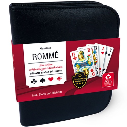 Senioren rommé lederetui - senioren,