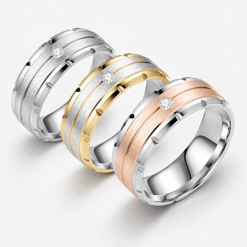 Edelstahl ring gold silber - gold,
