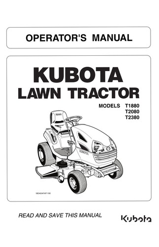 Kubota rasentraktor t1880 - rasentraktor,