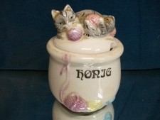 Honigtopf mit Katzendeckel