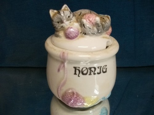 Honigtopf mit katzendeckel - mit,