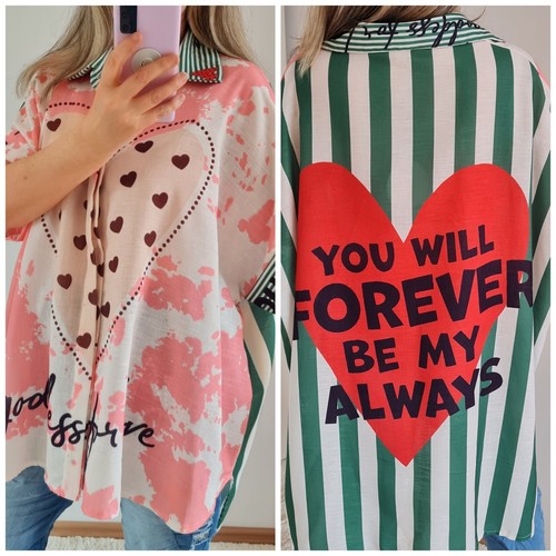 Bluse hemd kurzarm oversize - hemd,